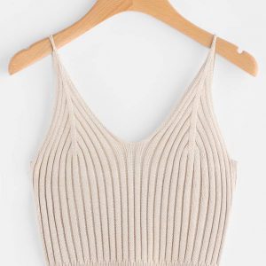 Ribbed Cropped Cami Top