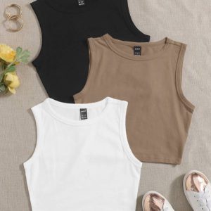 3 PCS Round Neck Tank Top