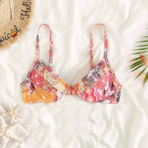 Allover Print Underwire Bikini Top